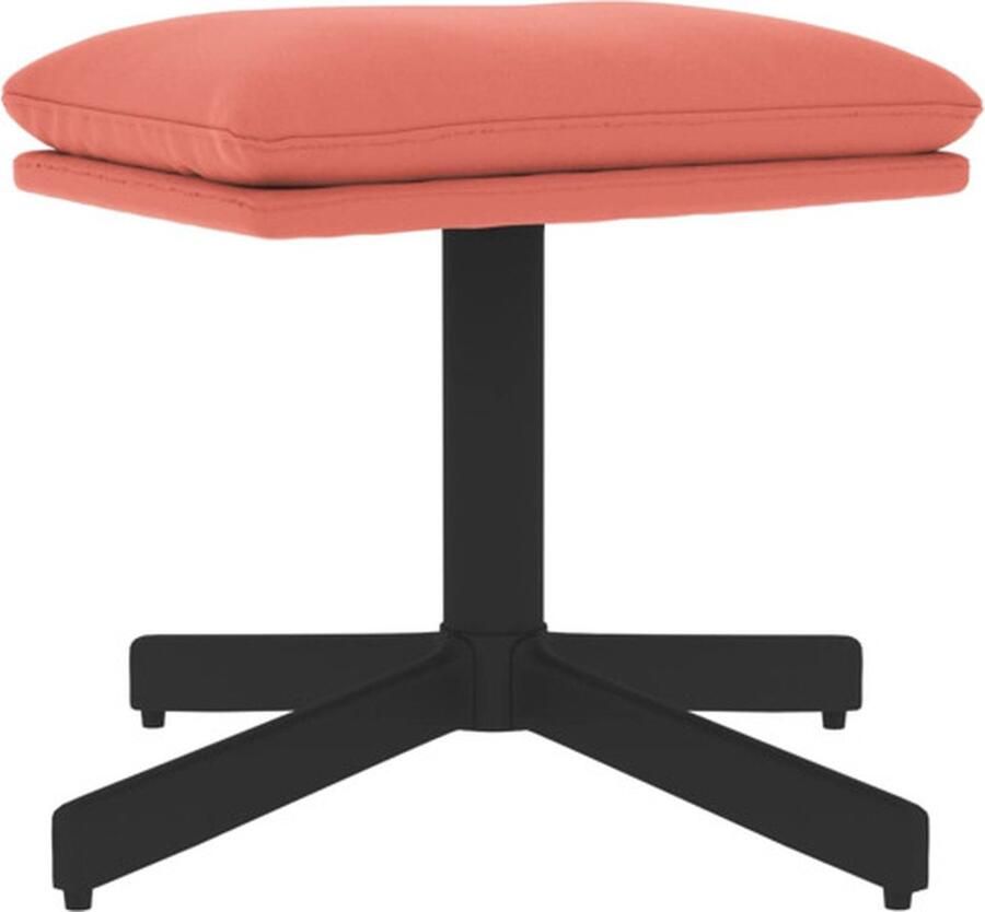 VidaXL Voetenbank Fluweel Roze 60x60x36 cm Voetbank Fluweel Voetbank Roze Voetbank Moderne Voetbank Relaxstoel - Foto 2