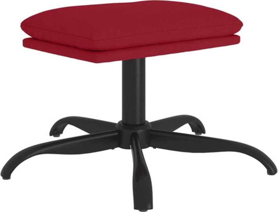 VidaXL Voetenbank 60x60x36 cm Fluweel Wijnrood Voetbank Fluweel Stoffen Meubilair Rode Meubels Salontafel Lounge Accessoires - Foto 2