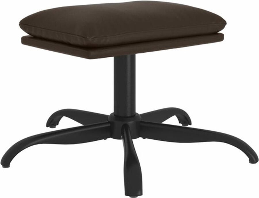 VidaXL Voetenbank Voetenbanken Voetenbankje Voetensteun Voetenbank 60x60x36 cm kunstleer bruin - Foto 3