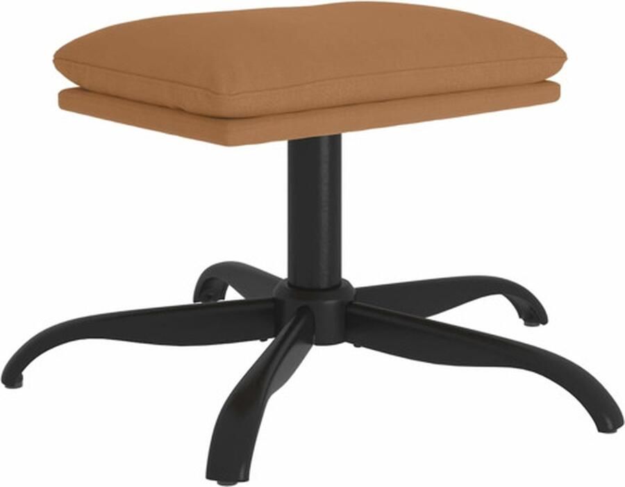 VidaXL Voetenbank Taupe Microvezelstof 60x60x36 cm Voetenbank Microfiber Stoffen Meubelen Lounge Accessoires Relaxstoel Bijzettafel - Foto 2