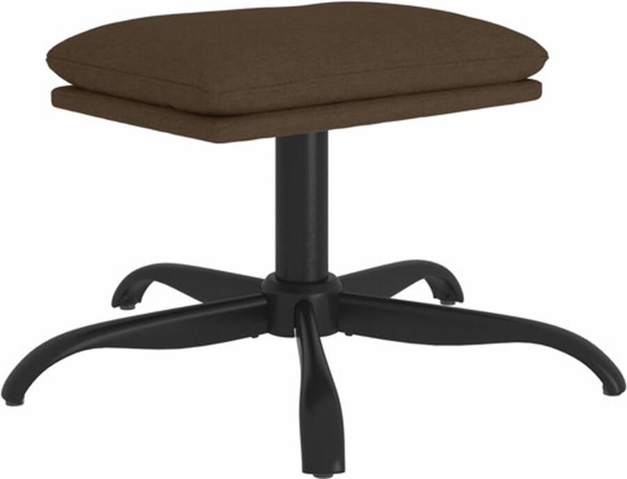 The Living Store Voetenbank 60x60x36 cm microvezelstof bruin Voetenbank Relaxstoel Bruine Meubels Microfiber Stoffen Salonmeubilair
