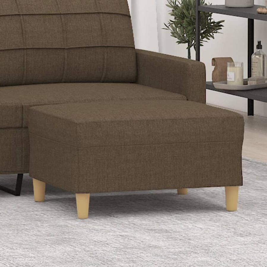VidaXL Voetenbank 70x55x41 cm stof bruin Voetenbank Bruin Relaxstoel Lounge Woonkamerdecoratie