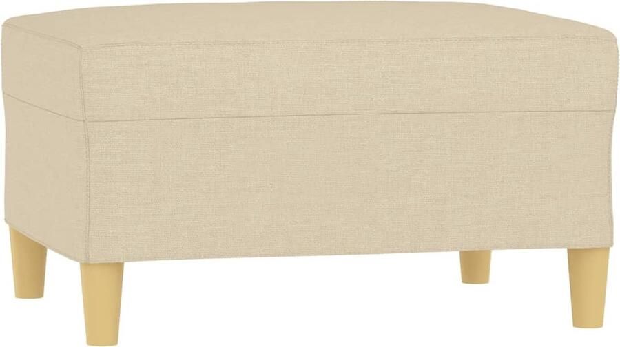 VidaXL Voetenbank 70x55x41 cm stof crÃ¨mekleurig - Foto 5