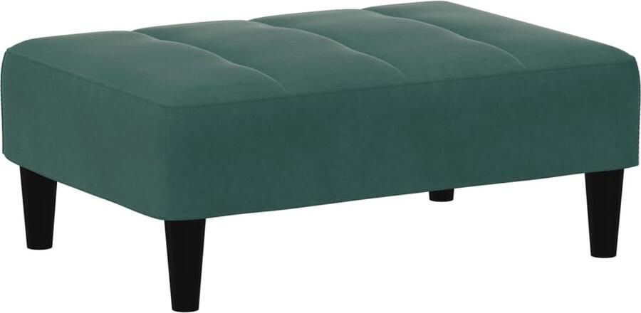 VidaXL -Voetenbank-77x55x31-cm-fluweel-donkergroen - Foto 2