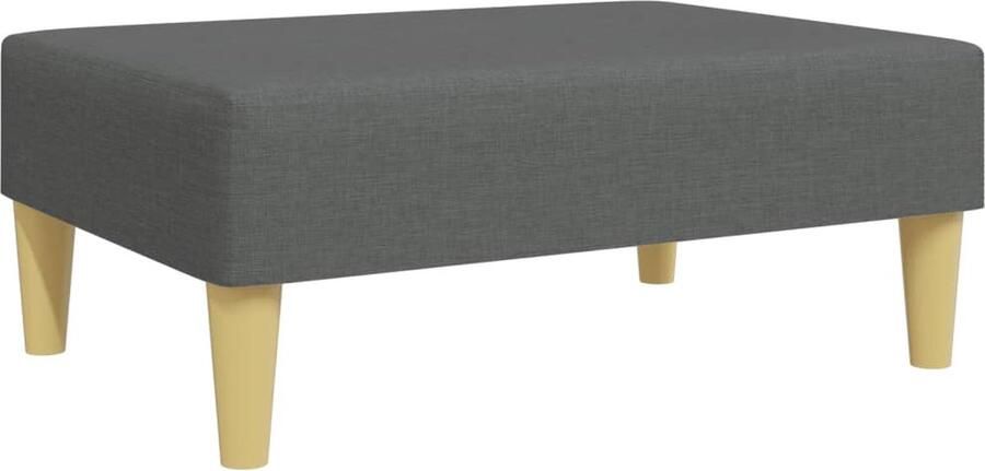 VidaXL Voetenbank Voetenbanken Voetenbankje Voetensteun Voetenbank 77x55x31 cm stof donkergrijs - Foto 2