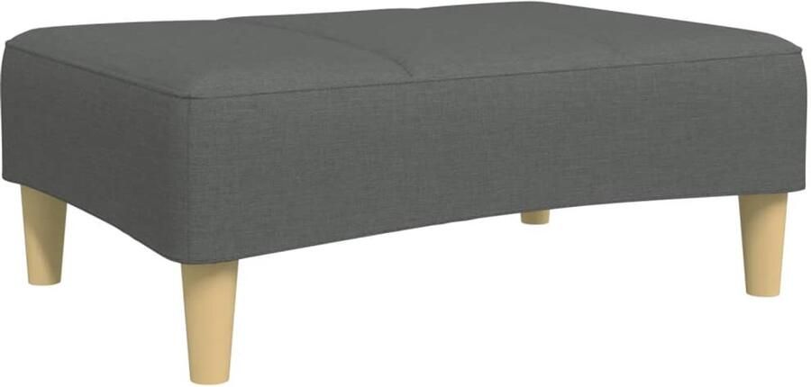 VidaXL -Voetenbank-77x55x31-cm-stof-donkergrijs - Foto 4