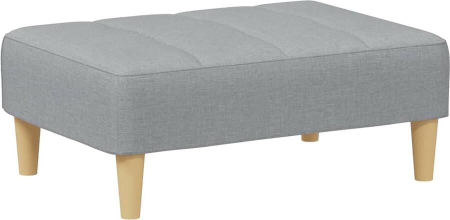 VidaXL Voetenbank 77x55x31 cm stof lichtgrijs Voetenbank Voetenbanken Voetenbankje Voetensteun
