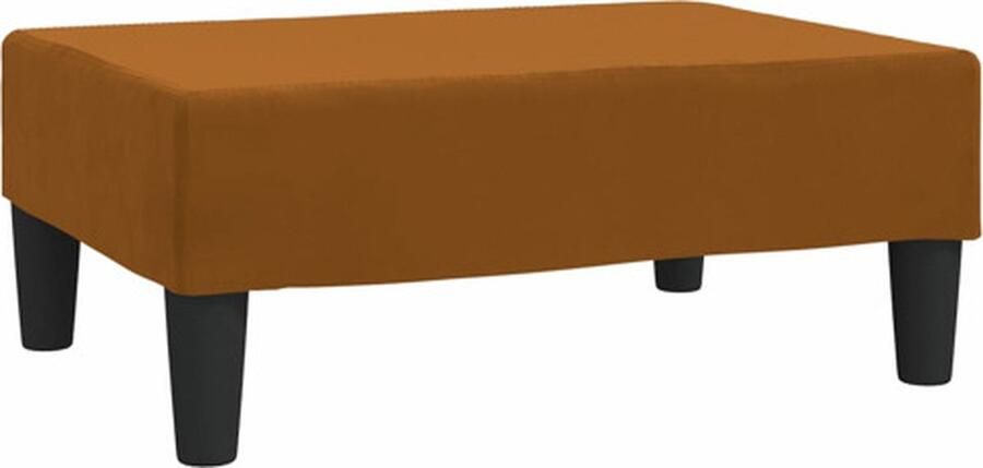 VidaXL Voetenbank 78x56x32 cm fluweel bruin Voetenbank Voetenbanken Voetensteun Voetensteunen