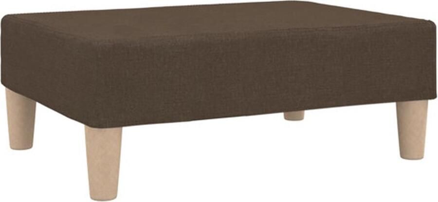 VidaXL Voetenbank 78x56x32 cm Stof Bruin Voetbank Voetenbank Relaxstoel Stoffen Bankje Bruine Meubels Huiskamer Decoratie Moderne Voetenbank - Foto 3