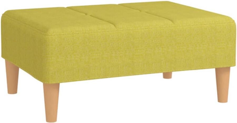 VidaXL Voetenbank Voetenbanken Voetensteun Voetensteunen Voetenbank 78x56x32 cm stof groen - Foto 2