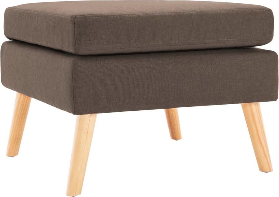 VidaXL Voetenbank Stof Bruin Comfortabel design Voetensteun Bankaccessoire Relaxstoel Stoffen Voetenbank Bruine Voetenbank Kleine Voetenbank Salontafel Lounge Meubilair Huiskamerdecoratie - Foto 2