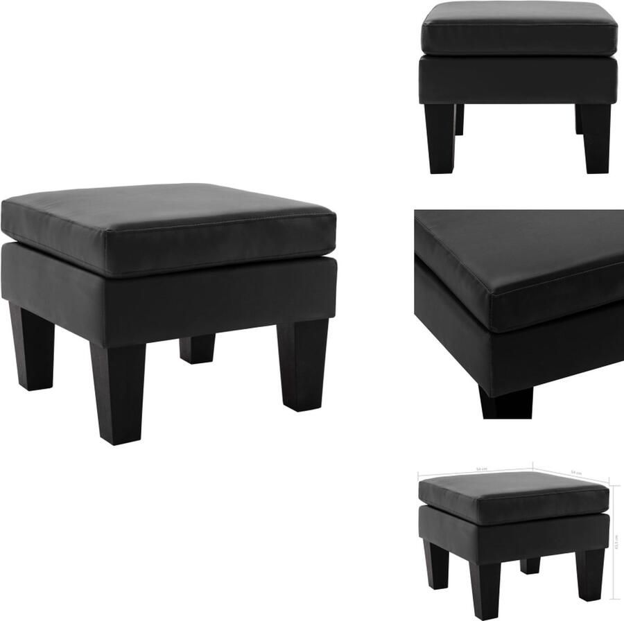 VidaXL Voetenbank Voetenbanken Voetenbankje Voetenbankjes Voetenbank kunstleer zwart