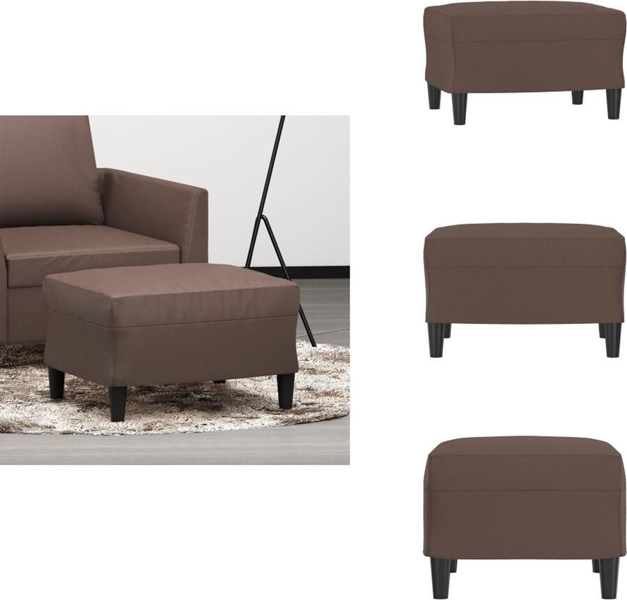 VidaXL Voetenbank Voetenbanken Voetenbankje Voetensteun Voetenbank 60x50x41 cm kunstleer bruin