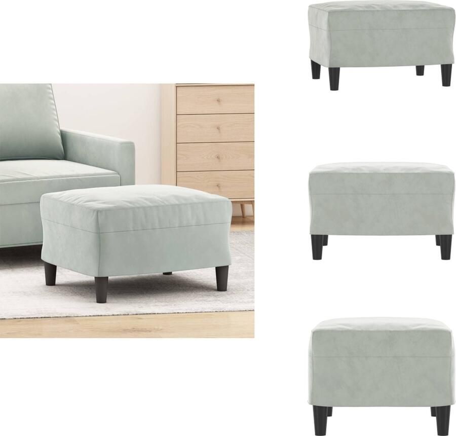 VidaXL Voetenbank Voetenbanken Voetenbankje Voetensteun Voetenbank 60x50x41 cm kunstleer lichtgrijs