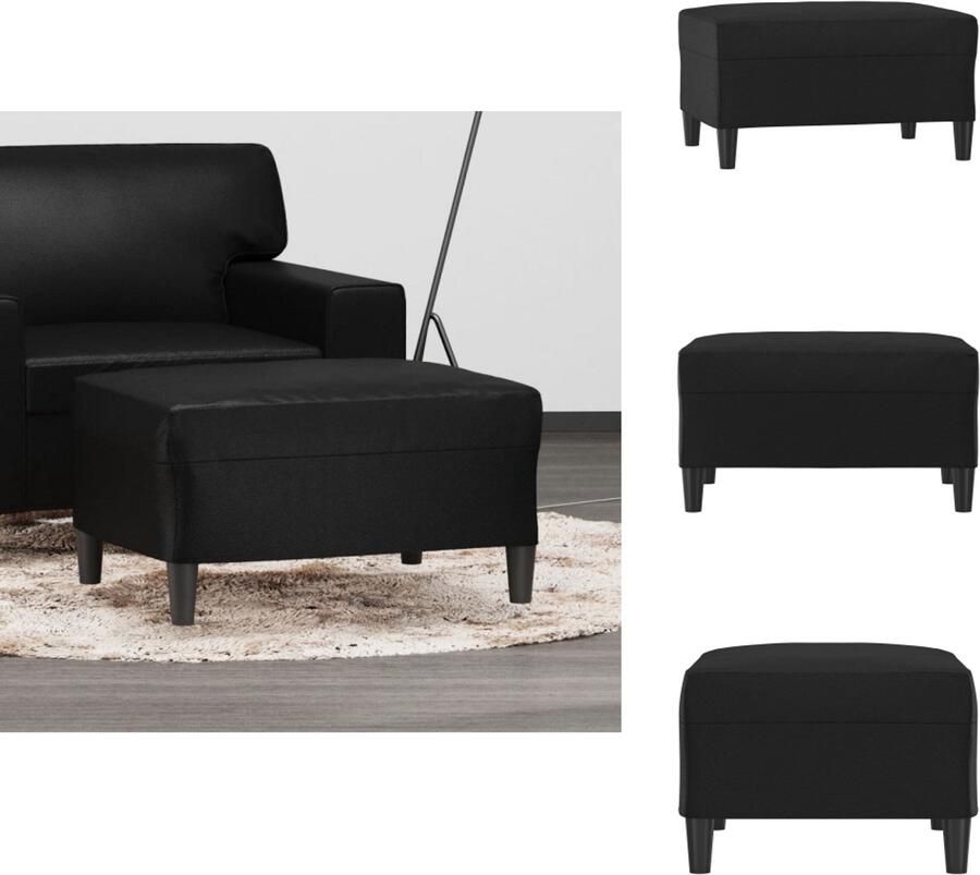 VidaXL Voetenbank Voetenbanken Voetenbankje Voetensteun Voetenbank 70x55x41 cm kunstleer zwart