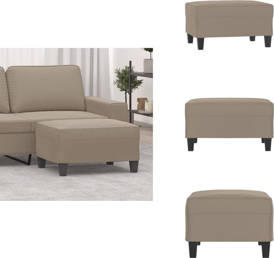 VidaXL Voetenbank Voetenbanken Voetenbankje Voetensteun Voetenbank 70x55x41 cm microvezelstof taupe