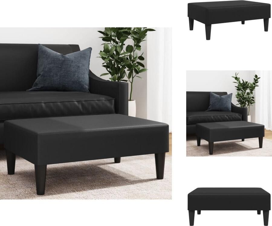 VidaXL Voetenbank Voetenbanken Voetenbankje Voetensteun Voetenbank 77x55x31 cm kunstleer zwart