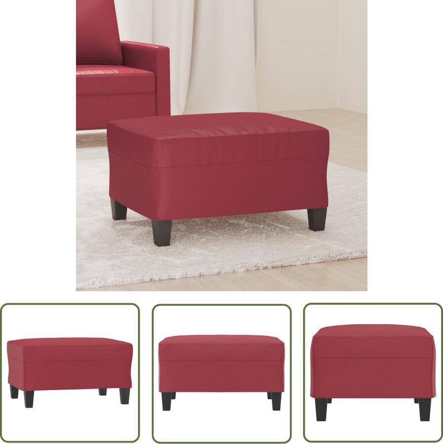 The Living Store Voetenbank Modern Interieur 70 x 55 x 41 cm Kunstleer metaal multiplex Voetenbank Voetenbankje Lounge Stoel Relaxstoel Bijzettafel