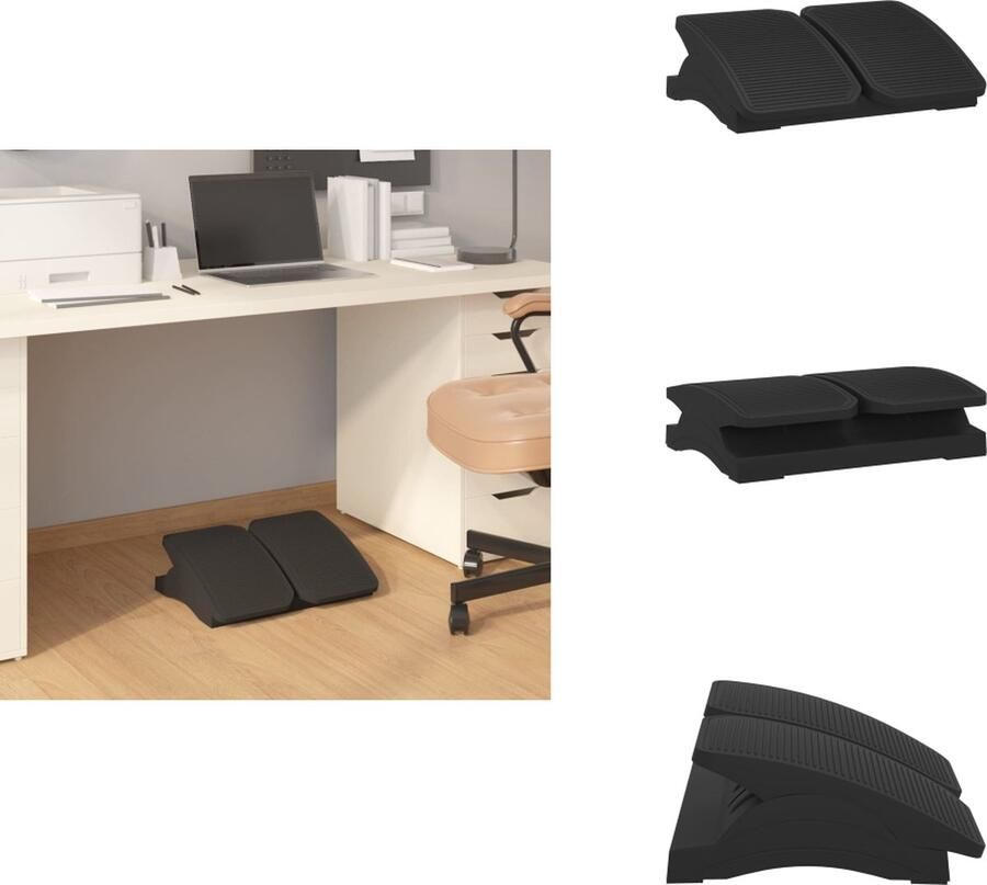 VidaXL Voetensteun Voetensteunen Voetensteun Bureau Voetenbankje Bureau Voetensteun 43-5x32-5x10-5 cm zwart
