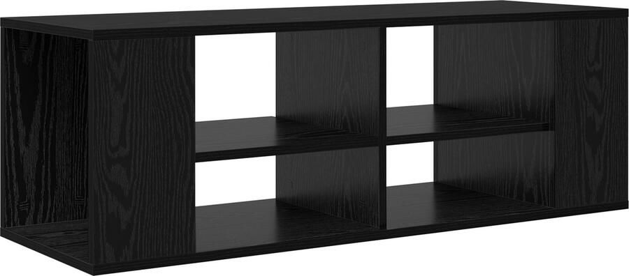 VidaXL TV Kast met plank Zwart eiken 102 x 35 x 35 cm Bewerkt hout