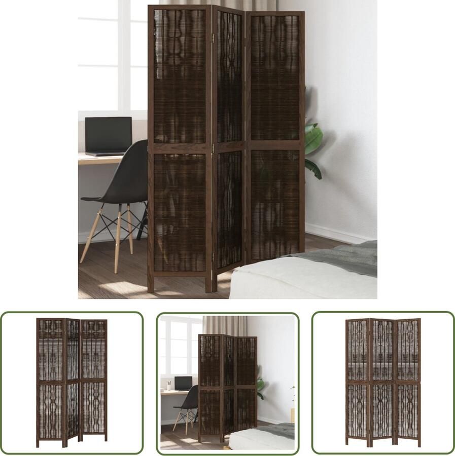 The Living Store Kamerscherm Natuurlijk Wilgentak Paulowniahout 105-110 x 180 cm Duurzaam\FrameworkBundle Kamerscherm Wandafscheiding Privacy Screen Houten Kamersscherm Paulownia Hout