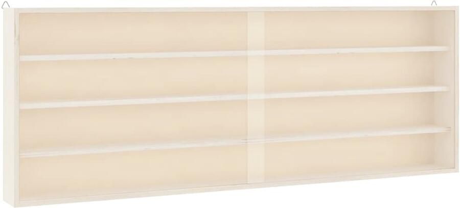 VidaXL Wandkast 100x8 5x37 cm Met deuren en haken Houten Vitrinekast Wandmontage Opbergkast Displaykast Decoratiekast