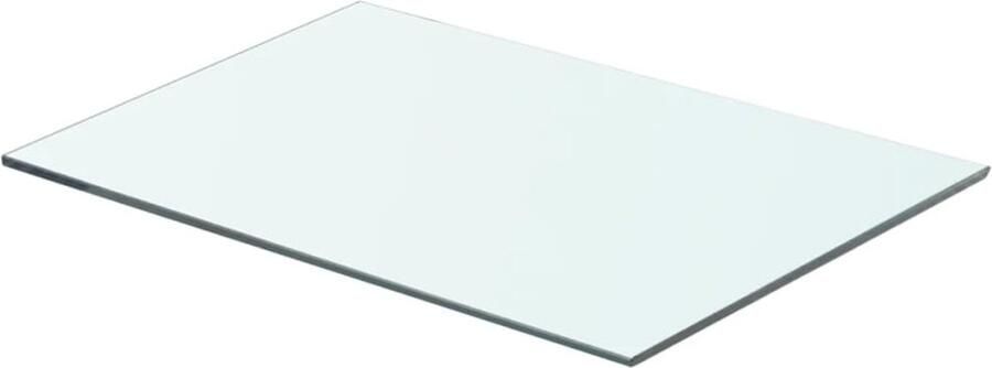 VidaXL Wanddecoratie Wandplank Wandschap transparant 50x30 cm glas Glazen Wandplank Vitrinekast Displayrek