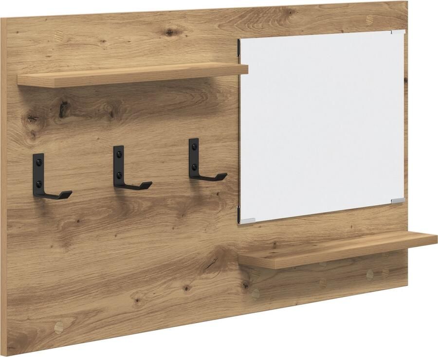 VidaXL Wandgemonteerde kapstok artisanaal eikenkleurig 90 x 10 x 50 cm