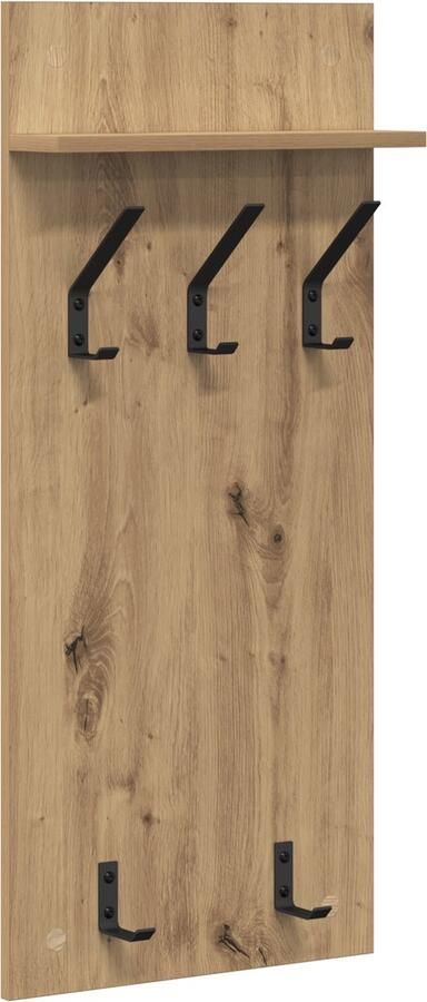 VidaXL Wandgemonteerde kapstok artisanaal eikenkleurig 90 x 40 x 10 cm