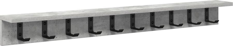 VidaXL Wandgemonteerde kapstok Betongrijs 100 x 10.5 x 10.5 cm