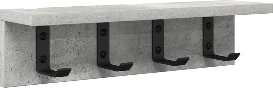 VidaXL Wandgemonteerde kapstok Betongrijs 40 x 10.5 x 10.5 cm