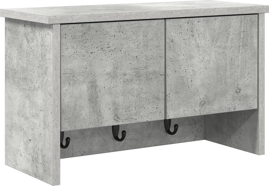 VidaXL Wandgemonteerde kapstok Betongrijs 50 x 20 x 30 cm Bewerkt hout