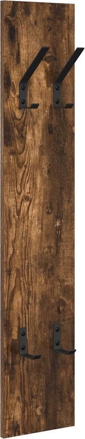 VidaXL Wandgemonteerde kapstok Gerookt eiken 20 x 1.5 x 100 cm