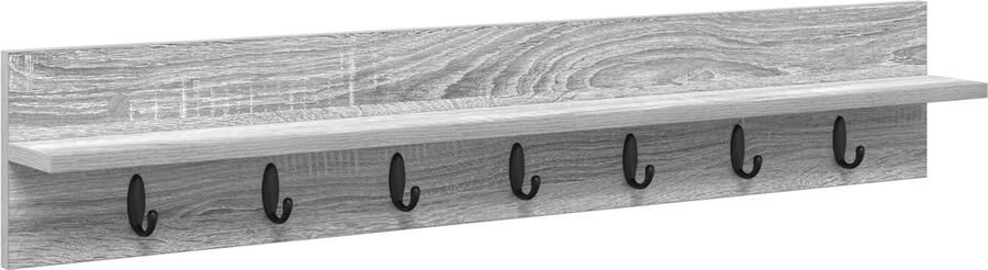 VidaXL Wandgemonteerde kapstok Grijs sonoma 100 x 10.5 x 18 cm