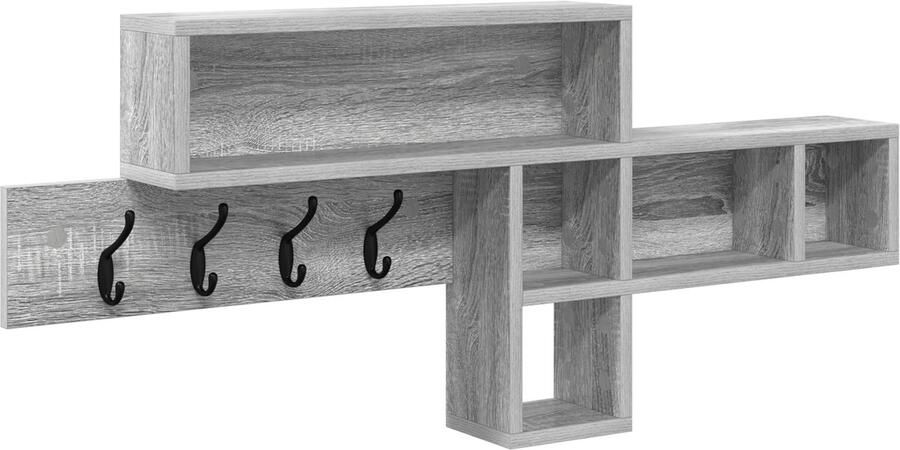 VidaXL Wandgemonteerde kapstok Grijs sonoma 100 x 12 x 43 5 cm