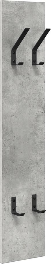 VidaXL Wandgemonteerde kapstok met opslag Betongrijs 20 x 1.5 x 100 cm