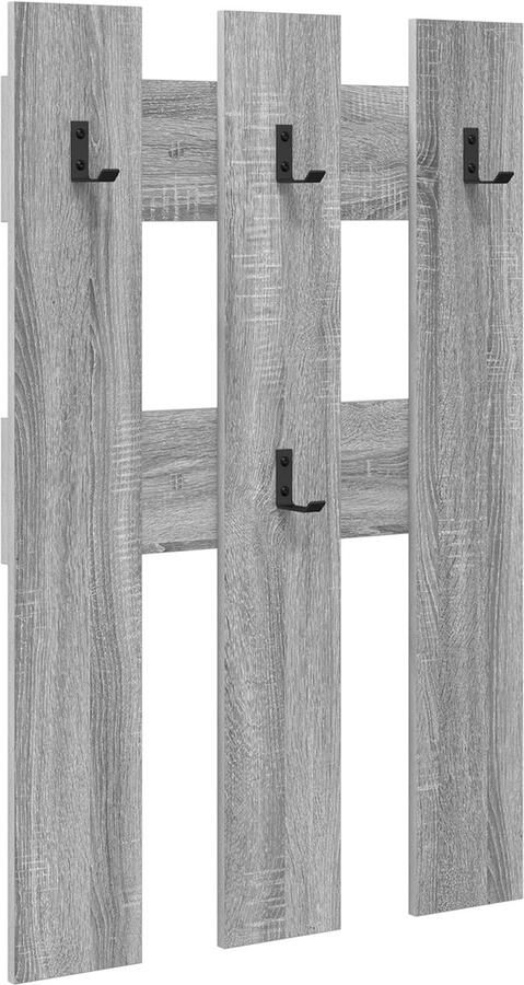 VidaXL Wandgemonteerde kapstok met opslag Grijs sonoma 65 x 3 x 100 cm