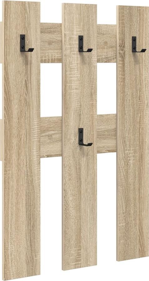 VidaXL Wandgemonteerde kapstok met opslag Sonoma eiken 65 x 3 x 100 cm