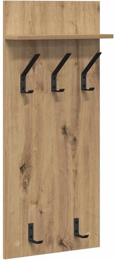 VidaXL Wandgemonteerde kapstok met plank Artisan Eiken 40 x 10 x 90 cm
