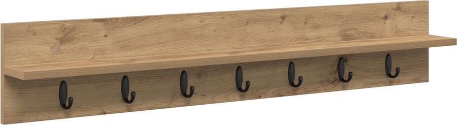 VidaXL Wandgemonteerde kapstok met plank Wandgemonteerd artisanaal eikenkleurig