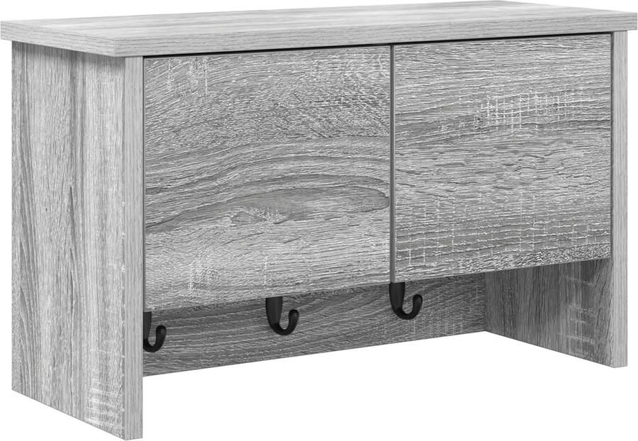 VidaXL Wandgemonteerde kapstok met plank Grijs sonoma 50 x 20 x 30 cm