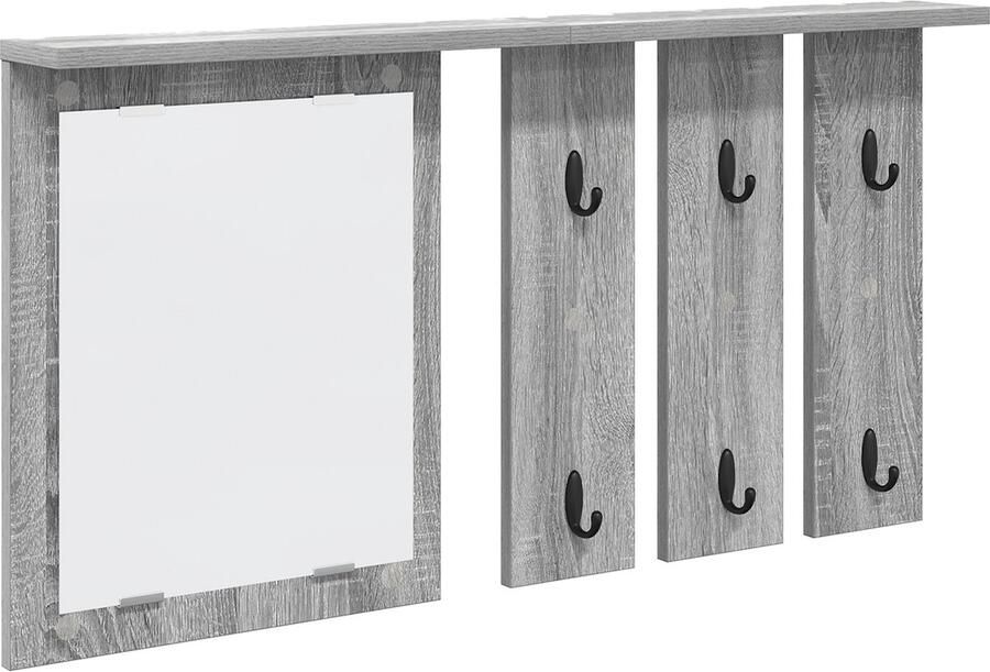 VidaXL Wandgemonteerde kapstok met plank Grijs sonoma 84 x 10 x 80 cm