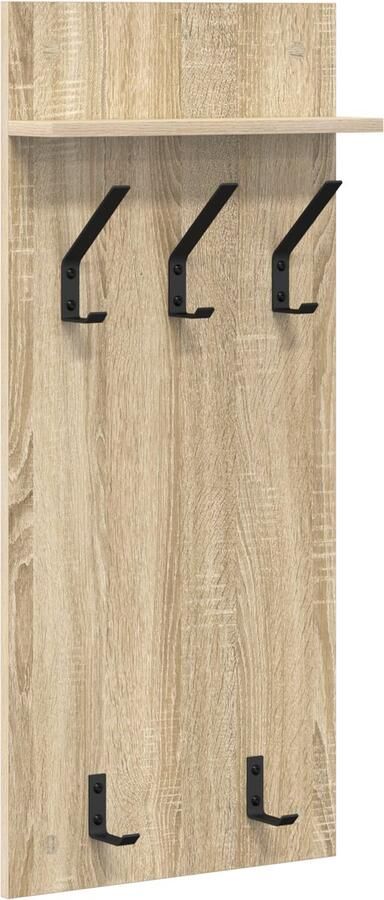 VidaXL Wandgemonteerde kapstok met plank Sonoma eiken 90 x 40 x 10 cm
