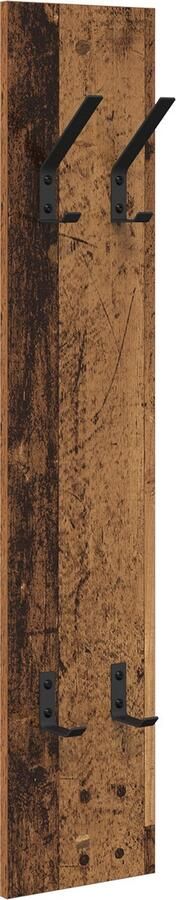 VidaXL Wandgemonteerde kapstok Oud hout 20 x 1.5 x 100 cm Bewerkt hout