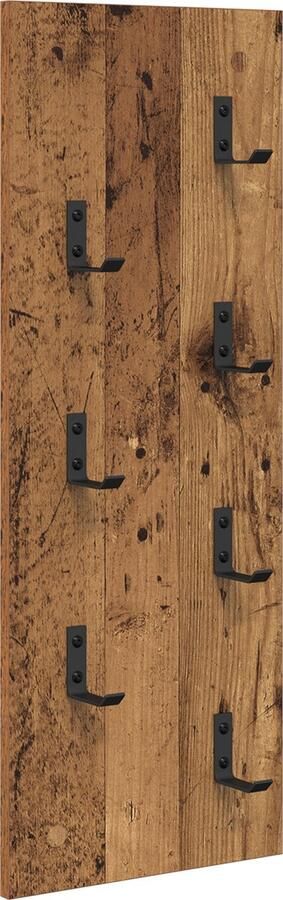 VidaXL Wandgemonteerde kapstok Oud hout 30 x 1.5 x 80 cm Bewerkt hout