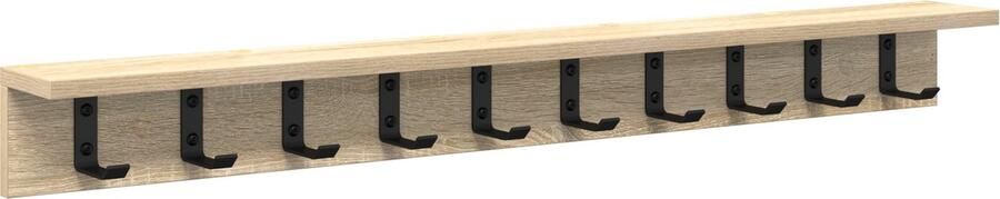 VidaXL Wandgemonteerde kapstok Sonoma eiken 100 x 10.5 x 10.5 cm