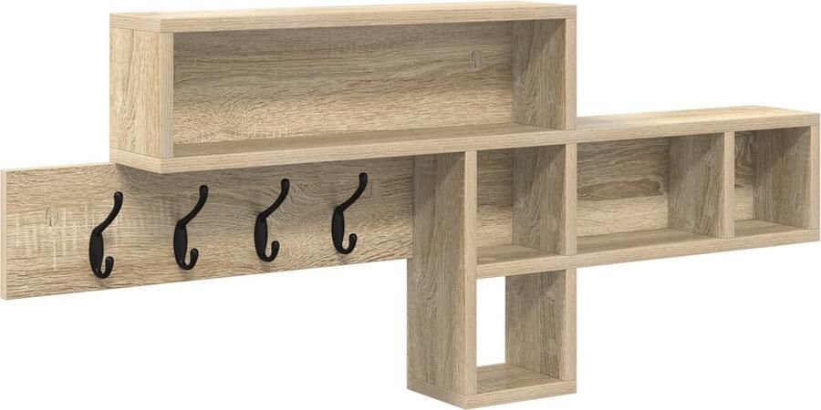 VidaXL Wandgemonteerde kapstok Sonoma eiken 100 x 12 x 43 5 cm