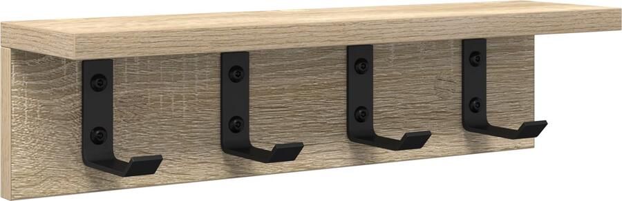 VidaXL Wandgemonteerde kapstok Sonoma eiken 40 x 10.5 x 10.5 cm