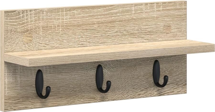 VidaXL Wandgemonteerde kapstok Sonoma eiken 40 x 10.5 x 18 cm