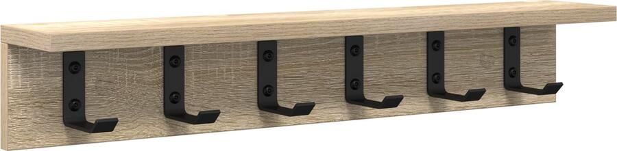 VidaXL Wandgemonteerde kapstok Sonoma eiken 60 x 10.5 x 10.5 cm